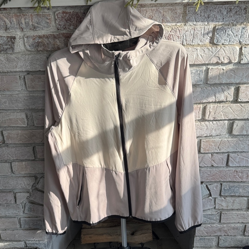 Men's Lightweight Beige Hooded Jacket